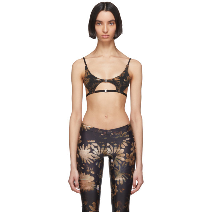 Photo: Charlotte Knowles SSENSE Exclusive Black Floral Vyper Bra