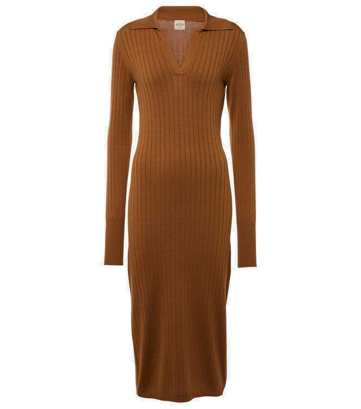 Photo: Tod's Ribbed-knit silk and cotton midi dress