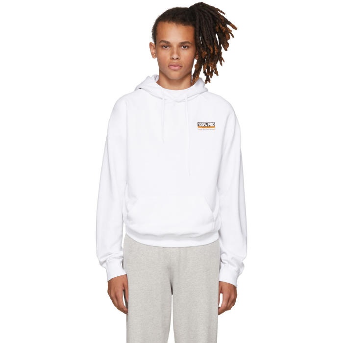 Photo: Vetements White 100% Pro Normal Fitted Hoodie