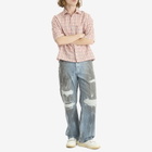 Nahmias Men's Thrashed Baggy Jeans in Light Wash Denim