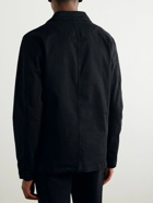 Mr P. - Garment-Dyed Cotton-Blend Twill Blazer - Black