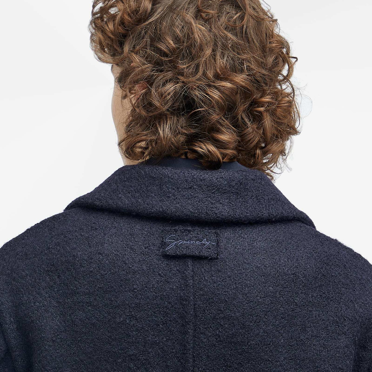 Givenchy Men's Wool Teddy Coat in Night Blue Givenchy