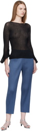 ISSEY MIYAKE Black Spikelet Knit Sweater