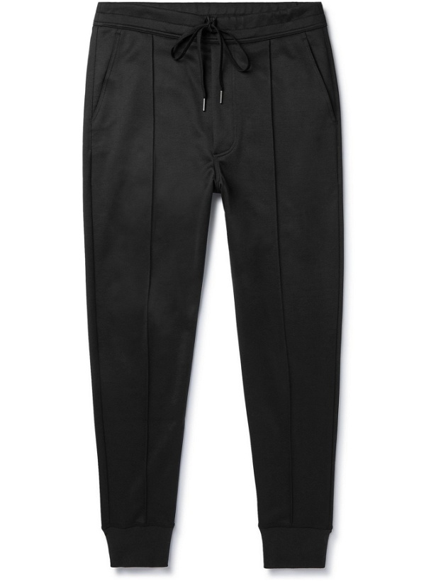 Photo: TOM FORD - Slim-Fit Tapered Jersey Sweatpants - Black - IT 46