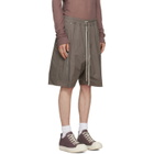 Rick Owens Gray Tower Heizer Cargo Shorts