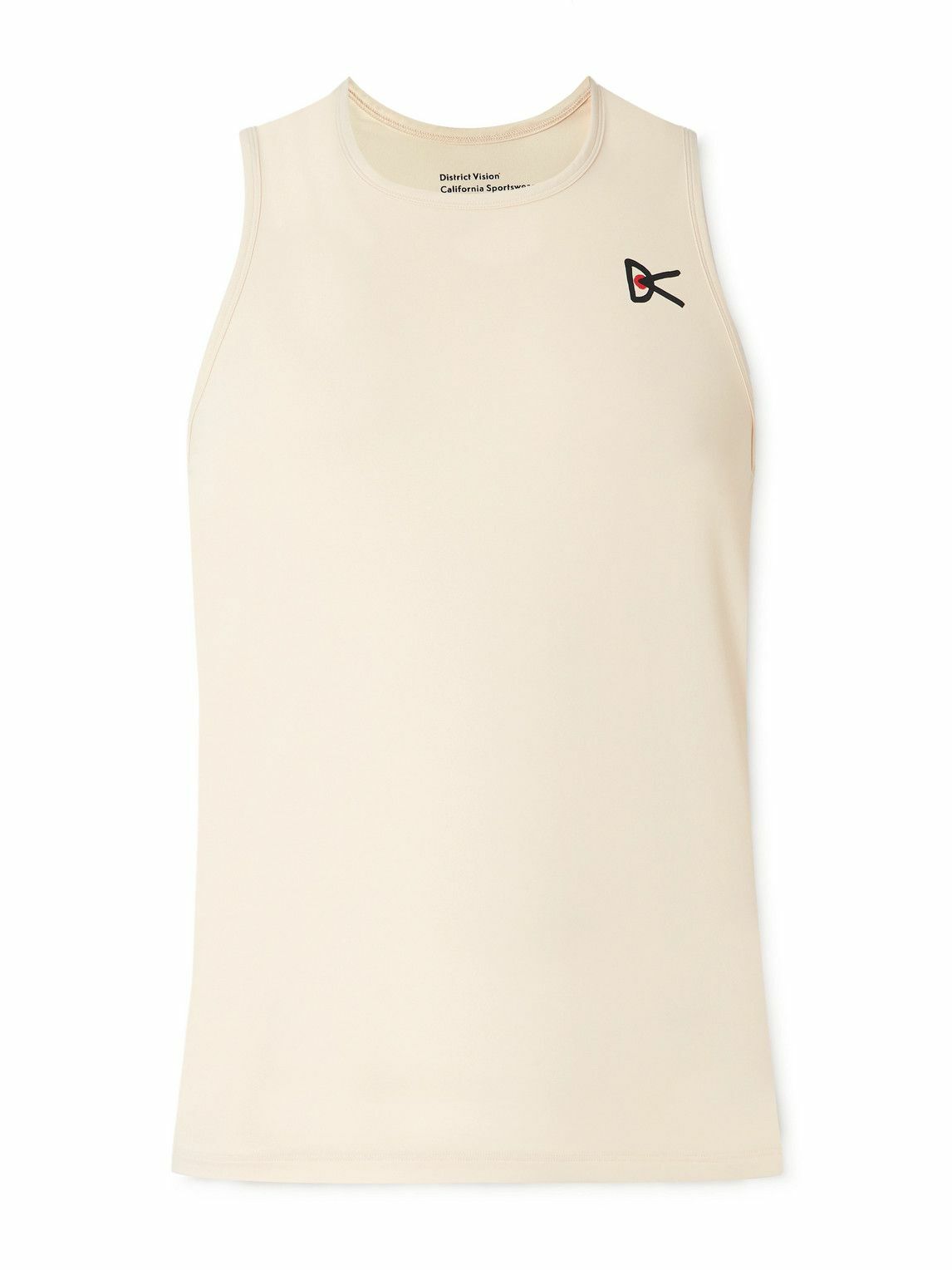 DISTRICT VISION - Logo-Print Stretch-Jersey Tank Top - Neutrals
