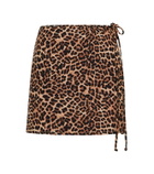 Reina Olga x Behati leopard-print miniskirt