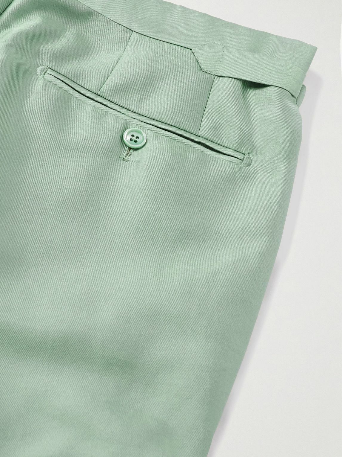 TOM FORD - Shelton Straight-Leg Cotton-Blend Suit Trousers - Green TOM FORD