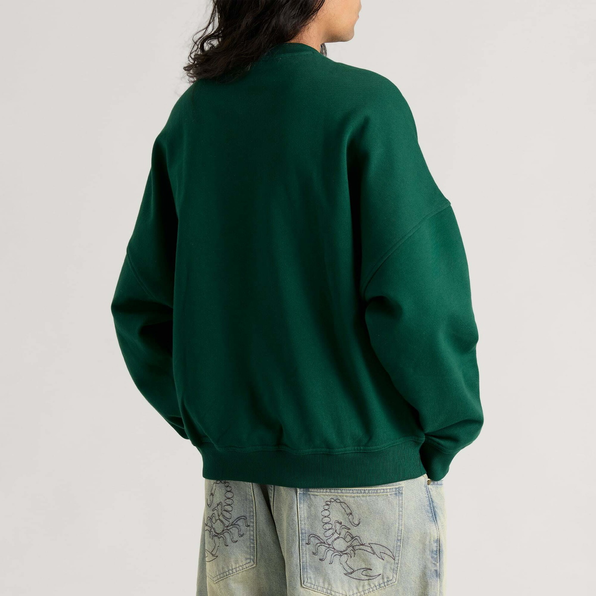 Adidas Men's Block Sweatshirt in Dark Green