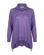 Manila Grace Womens Turtleneck in Purple