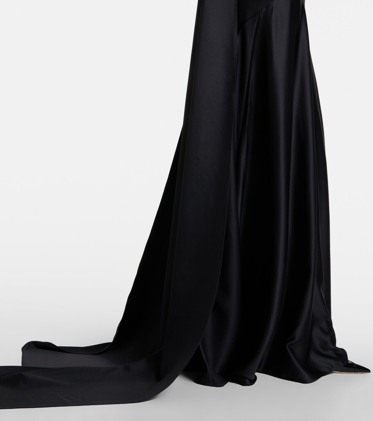 Solace London Mae satin-paneled bustier gown