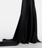Solace London Mae satin-paneled bustier gown