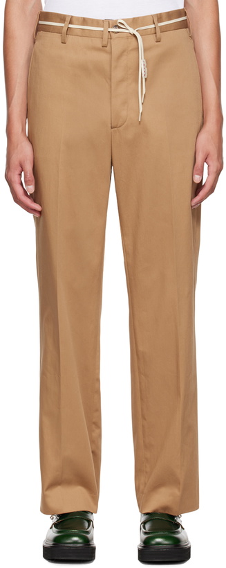 Photo: Marni Tan Cotton Trousers