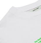 Off-White - Slim-Fit Printed Cotton-Jersey T-Shirt - White