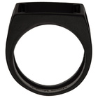 Maison Margiela Black Decortique 4-Stitches Ring