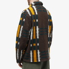 YMC Men's Labour Check Chore Jacket in Brown Multi