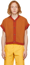 King & Tuckfield Orange Striped Cardigan