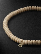 Sydney Evan - 14-Karat Gold, Diamond and Jasper Beaded Bracelet