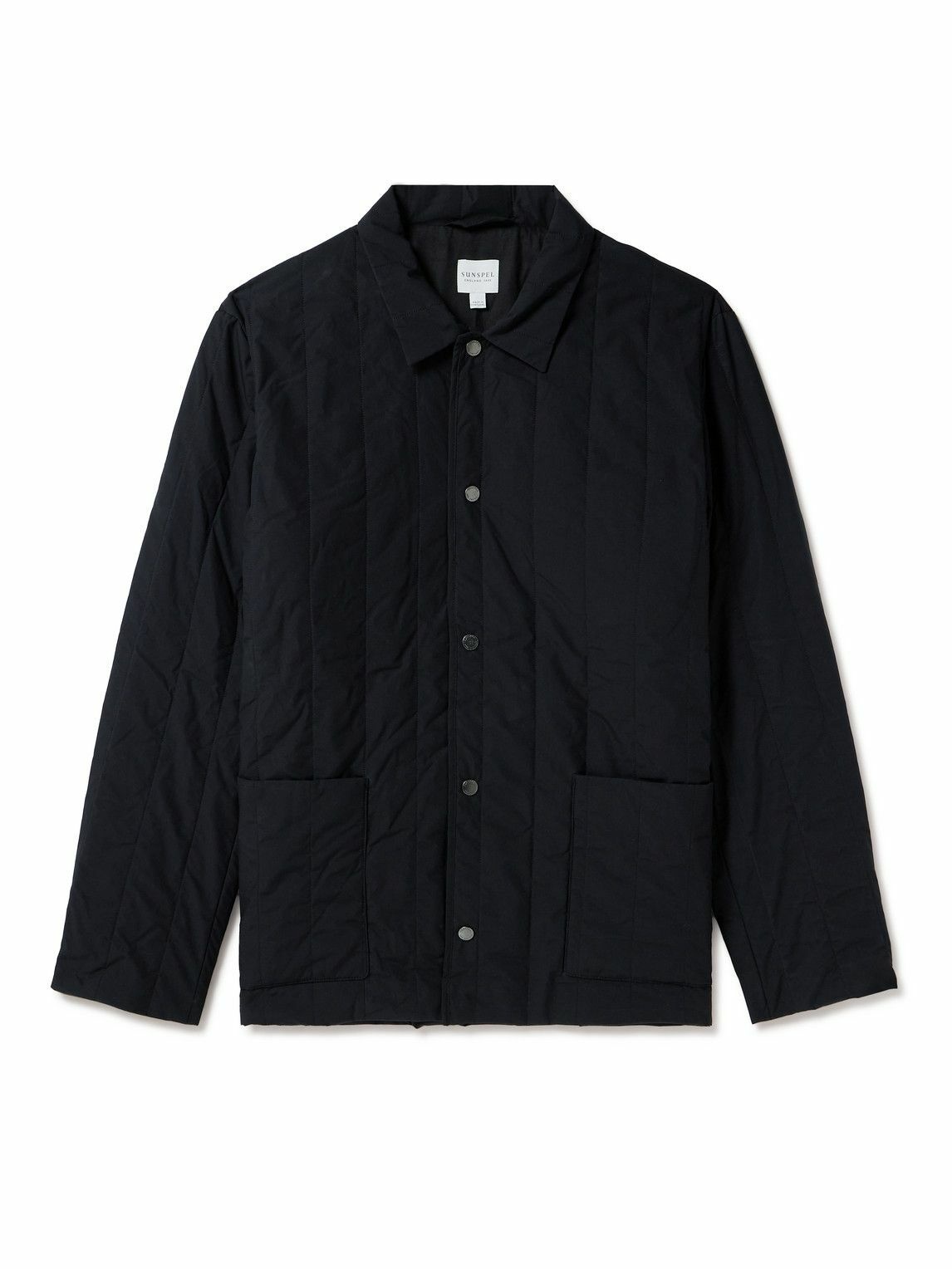 Photo: Sunspel - Quilted Cotton-Twill Field Jacket - Blue