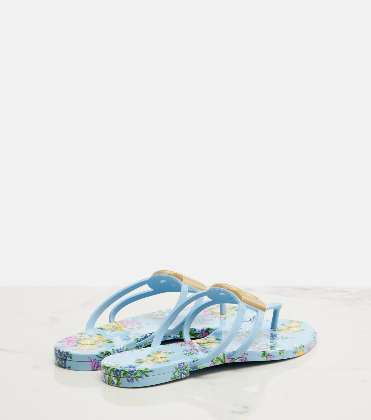 Dolce&Gabbana Floral thong sandals