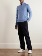 Paul Smith - Slim-Fit Merino Wool Half-Zip Sweater - Blue