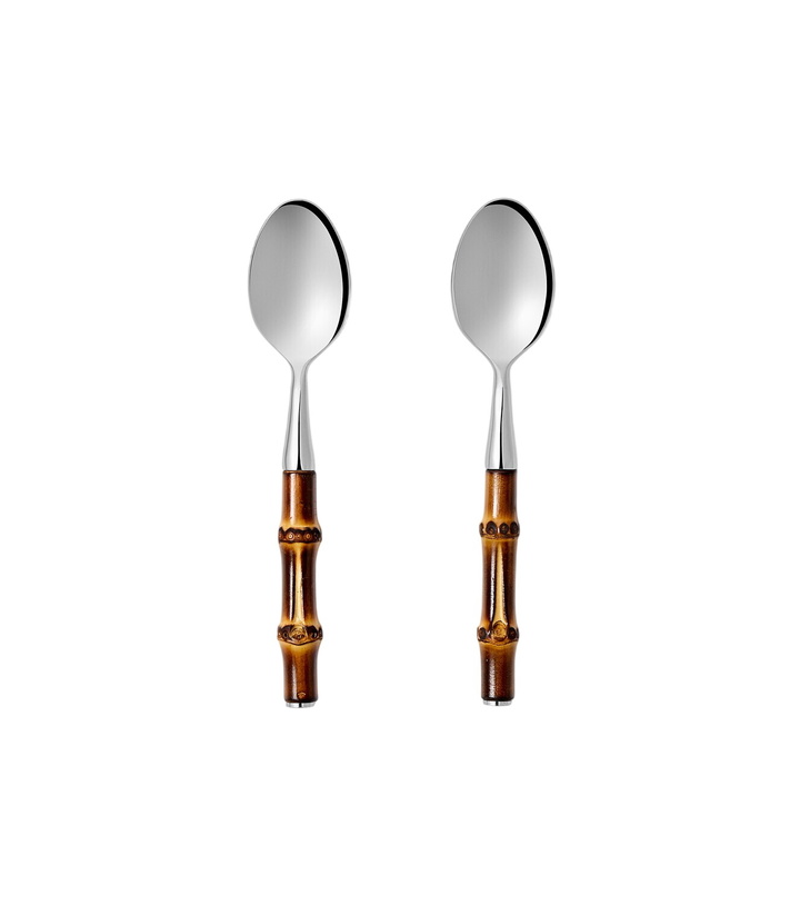 Photo: Gucci Set of 2 bamboo stainless steel spoons