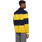 Noah NYC Navy and Yellow Mariner Turtleneck