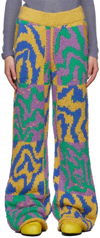 Photo: The Elder Statesman Multicolor Warbled Check Lounge Pants