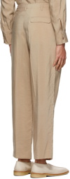 Lemaire SSENSE Exclusive Beige Dry Silk Trousers