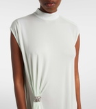 Bottega Veneta Knot gathered crêpe jersey midi dress