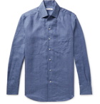 Loro Piana - André Slub Linen Shirt - Blue