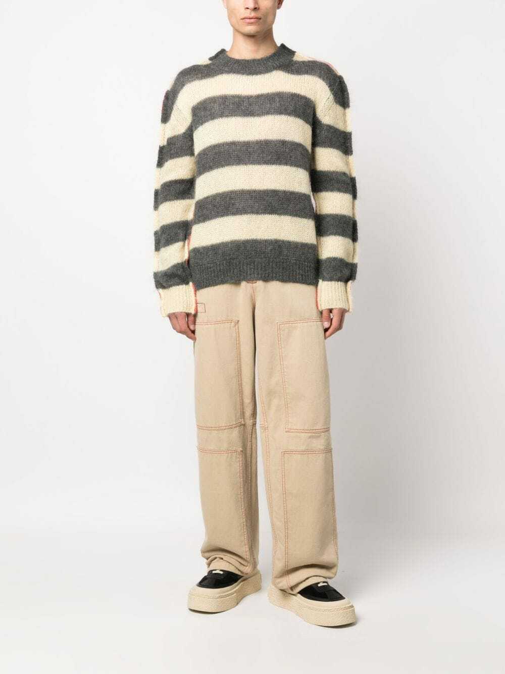 MARNI Girls Striped Wool Knit Jumper in Multicolour