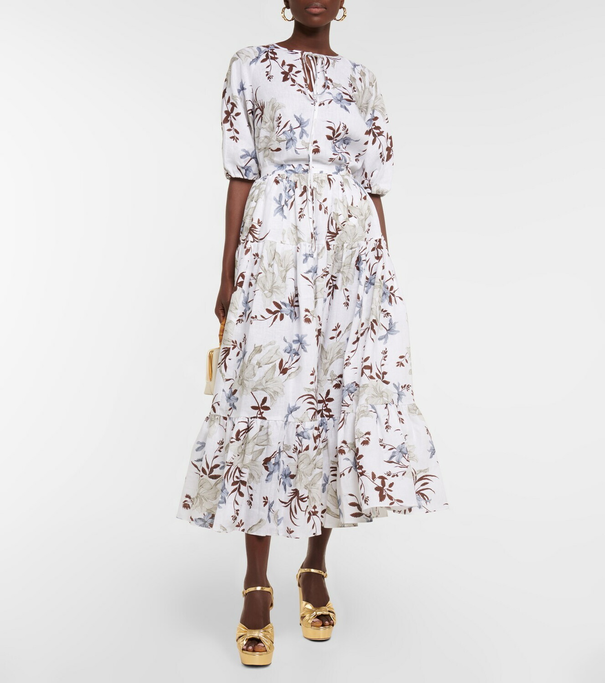 Erdem - Eleni printed linen blouse