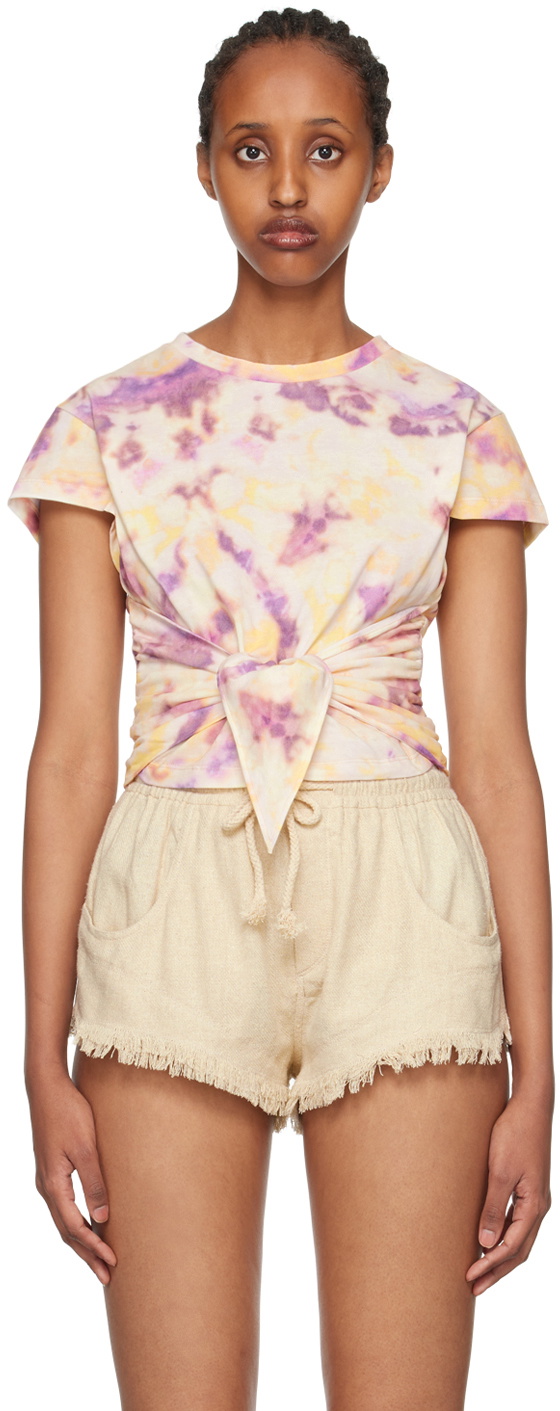Isabel Marant Etoile Yellow & Purple Zodya T-Shirt Isabel Marant