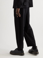 Comme des Garçons HOMME - Wide-Leg Pleated Wool-Gabardine Trousers - Black