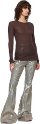 Rick Owens Blue & Beige Temple Bolan Bootcut Jeans