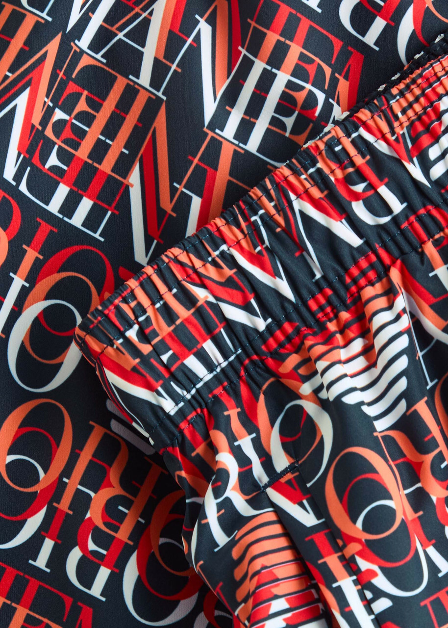 Emporio Armani Logo-print Shell Swim Shorts Red