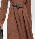 JW Anderson Padlock belted wool midi dress