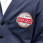 Kenzo Paris Men's Kenzo Globe Classic Cardigan in Midnight Blue