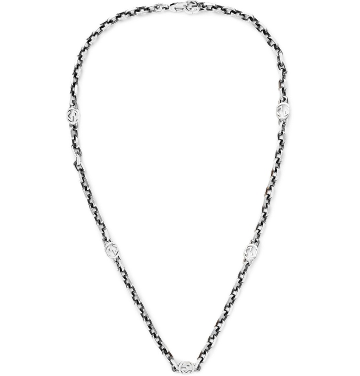 Photo: Gucci - Burnished Sterling Silver Necklace - Silver