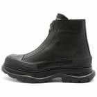 Alexander McQueen Men's Tread Sole Zip Boot in Black