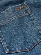 A.P.C. - Vittorio Logo-Embroidered Denim Overshirt - Blue