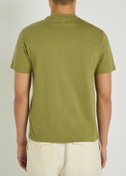 Ami Paris Logo-embroidered Cotton T-shirt Light Green