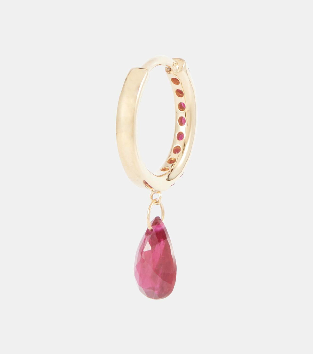 Persée Piercing 18kt gold single earring with ruby