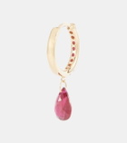 Persée Piercing 18kt gold single earring with ruby