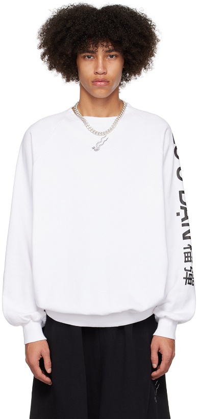 Photo: LU'U DAN SSENSE Exclusive White Oversized Sweatshirt