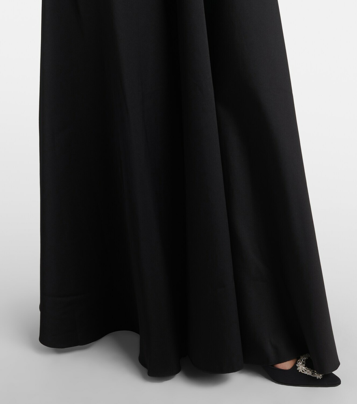 Roland Mouret Pleated taffeta corset gown