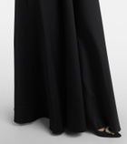 Roland Mouret Pleated taffeta corset gown