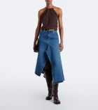 Stouls Rosie halterneck suede top