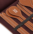 Métier - Set of Ten Leather Napkin Rings - Brown